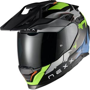 Casque moto enduro NEXX Y.TRAVL Primal noir-jaune fluo