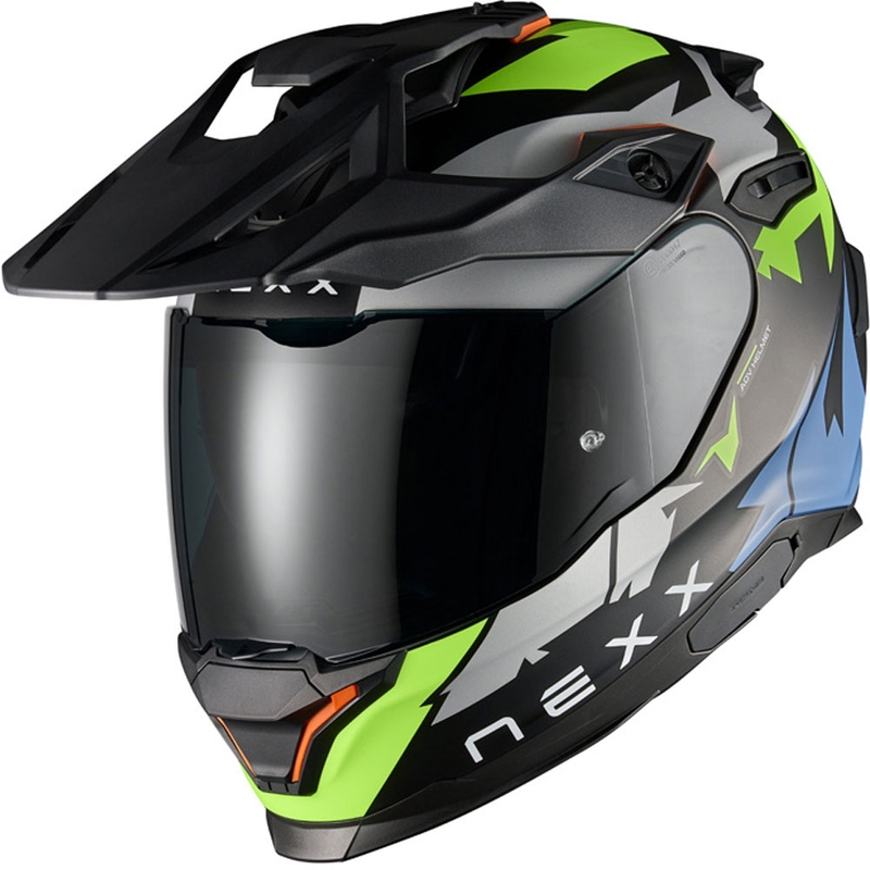 Casque moto enduro NEXX Y.TRAVL Primal noir-jaune fluo