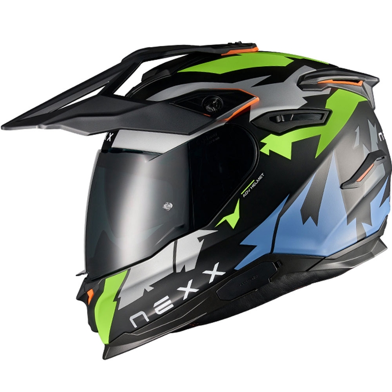 Casque moto enduro NEXX Y.TRAVL Primal noir-jaune fluo