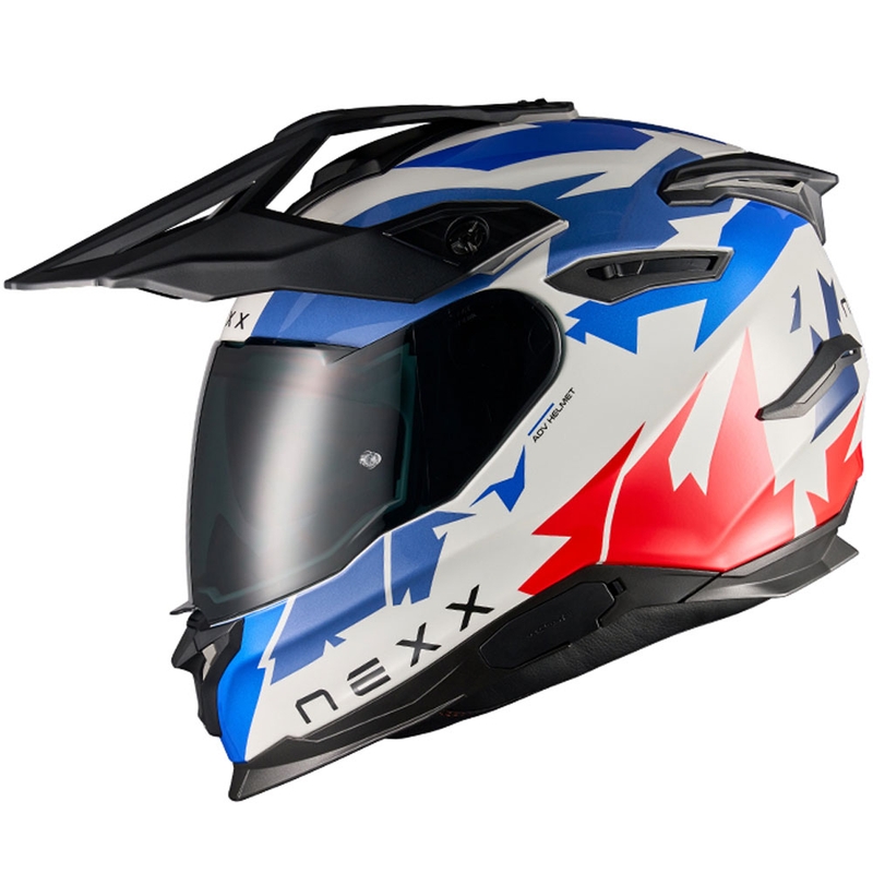 Casque moto Enduro NEXX Y.TRAVL Primal bleu-rouge