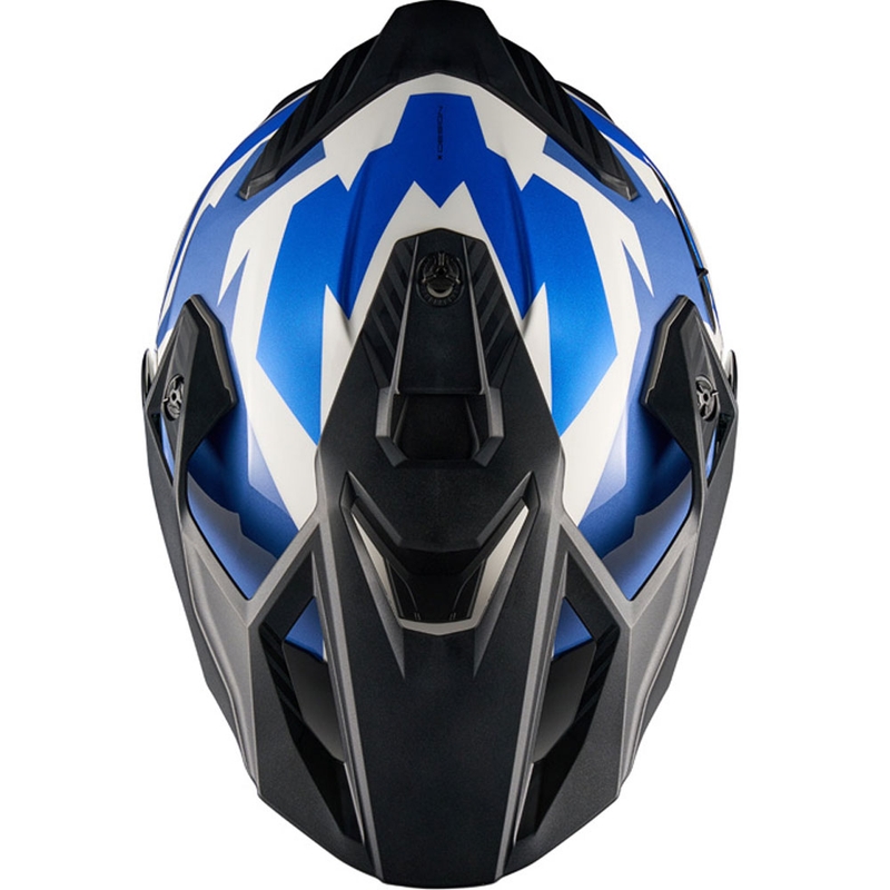 Casque moto Enduro NEXX Y.TRAVL Primal bleu-rouge