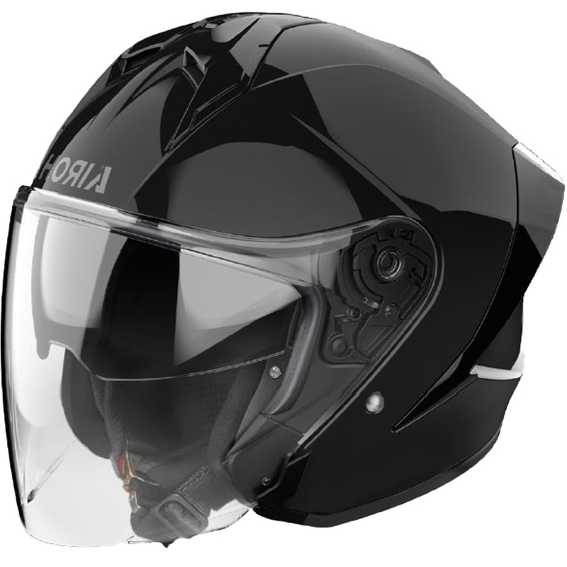 Casque de moto ouvert Airoh H21 Color Noir