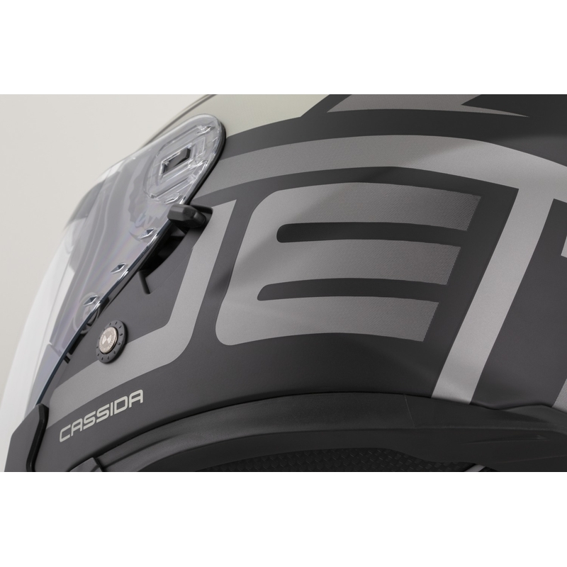 Casque de moto ouvert Cassida Jet Tech 2.0 RoTo Noir mat-Gris-Blanc