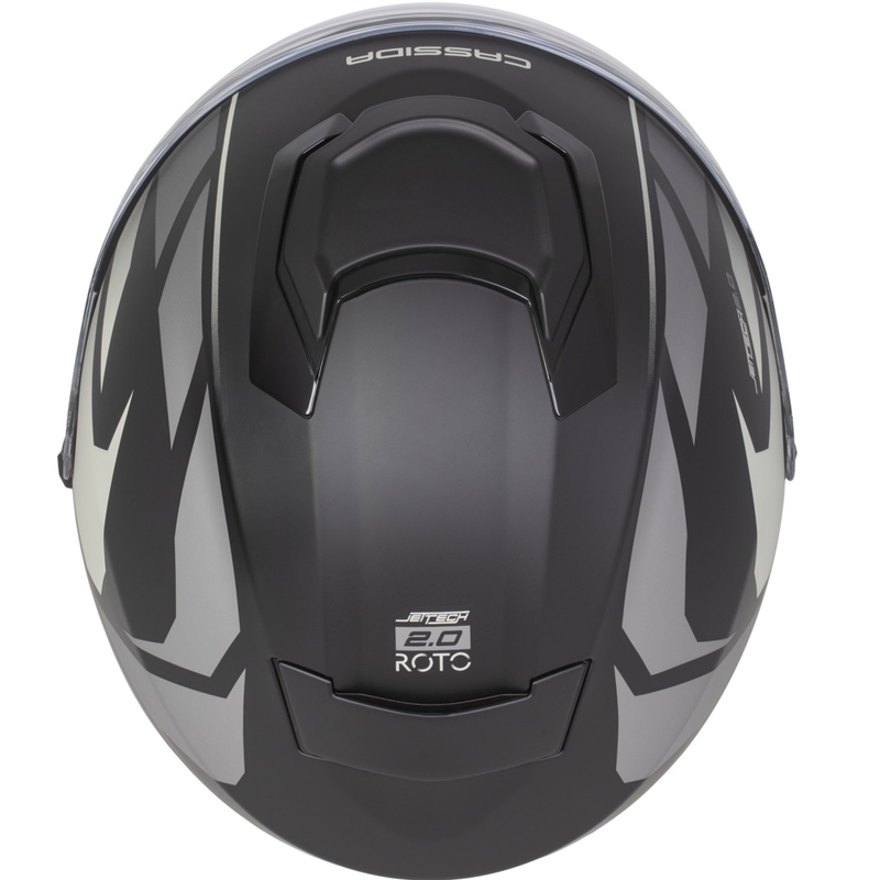 Casque de moto ouvert Cassida Jet Tech 2.0 RoTo Noir mat-Gris-Blanc