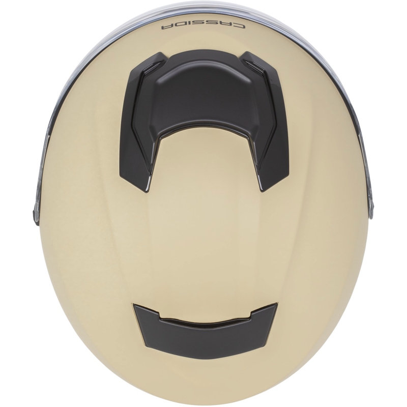 Casque de moto ouvert Cassida Jet Tech 2.0 RoTo, coloris sable mat, noir et gris.