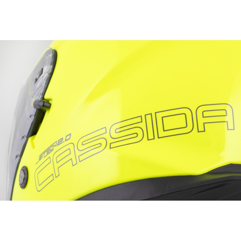 Casque de moto ouvert Cassida Jet Tech 2.0 RoTo jaune fluo-noir-gris