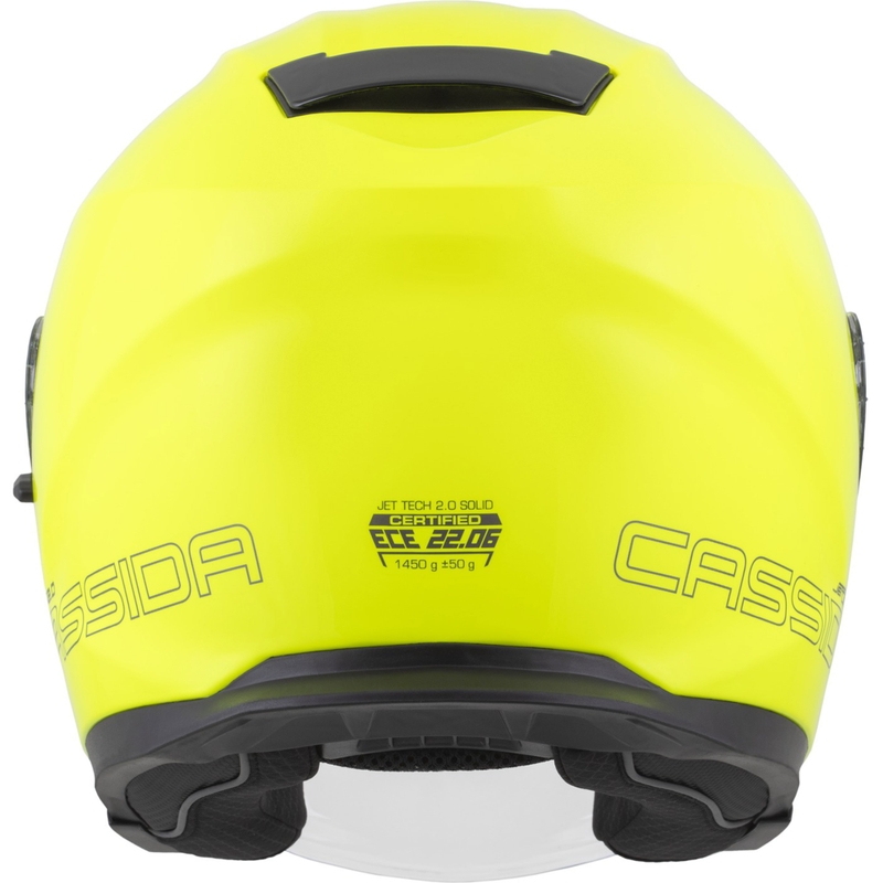 Casque de moto ouvert Cassida Jet Tech 2.0 RoTo jaune fluo-noir-gris