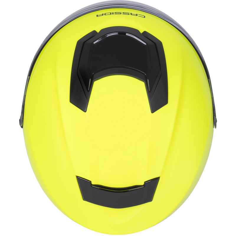 Casque de moto ouvert Cassida Jet Tech 2.0 RoTo jaune fluo-noir-gris