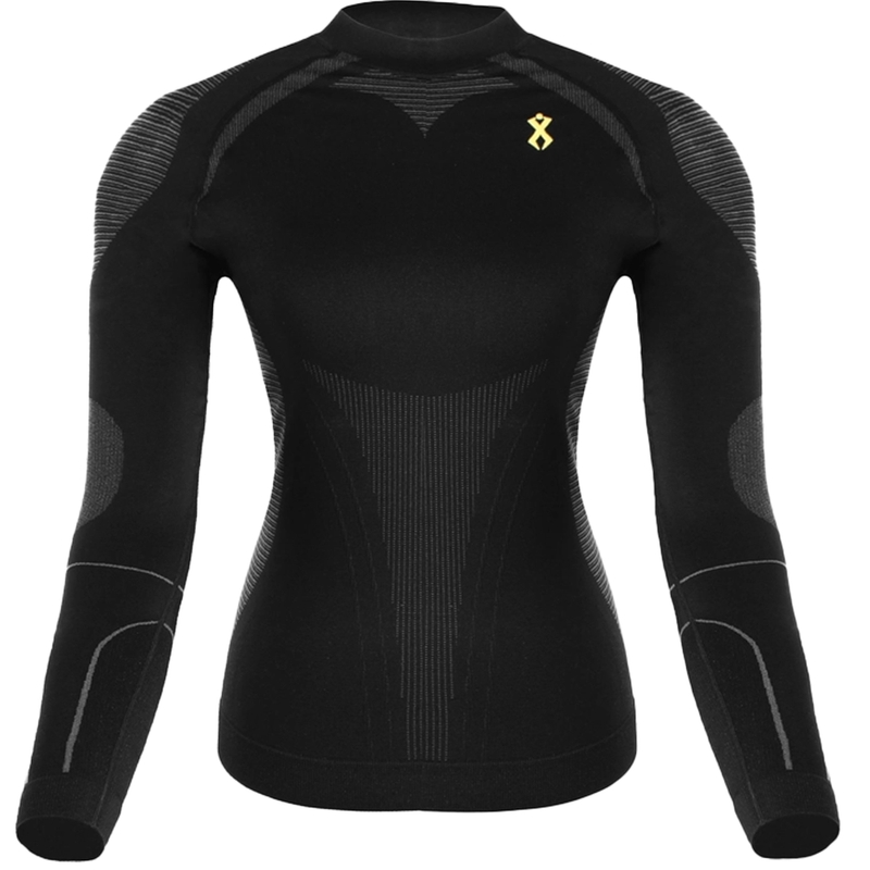 T-shirt fonctionnel pour femme Rilax Mia noir - manches longues