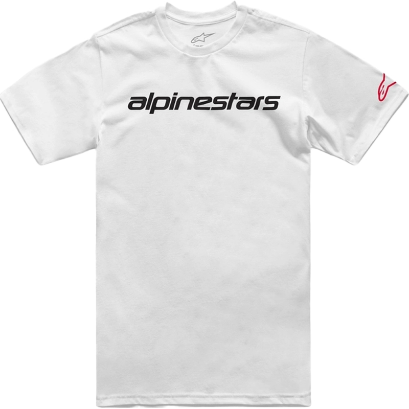 T-shirt Alpinestars Linear Wordmark 2.0 CSF blanc-rouge-noir