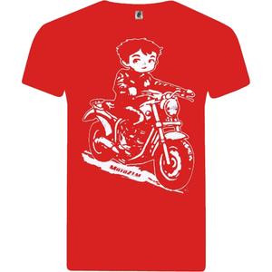 T-shirt enfant garçon MotoZem Biker rouge