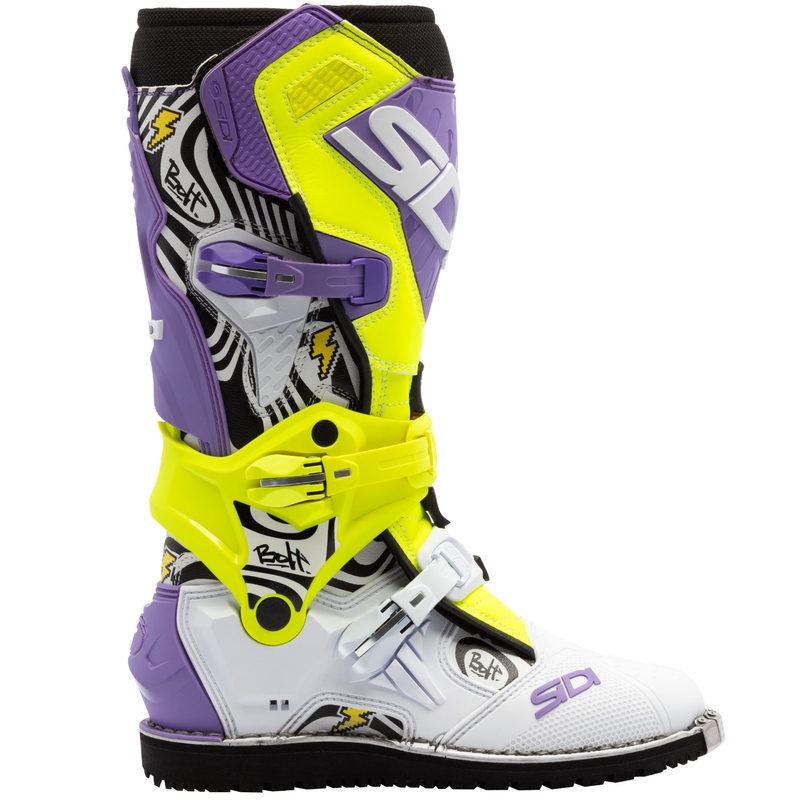 Bottes de moto SiDi Crossair HD End BB002 violet-jaune-blanc