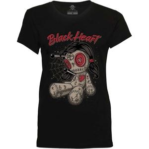 T-shirt Femme Noir Coeur Woodoo Doll noir