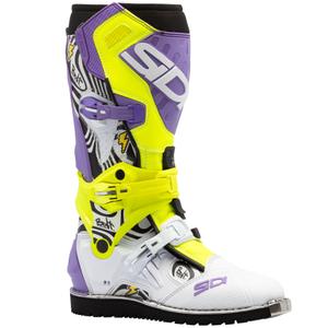 Bottes de moto SiDi Crossair HD End BB002 violet-jaune-blanc