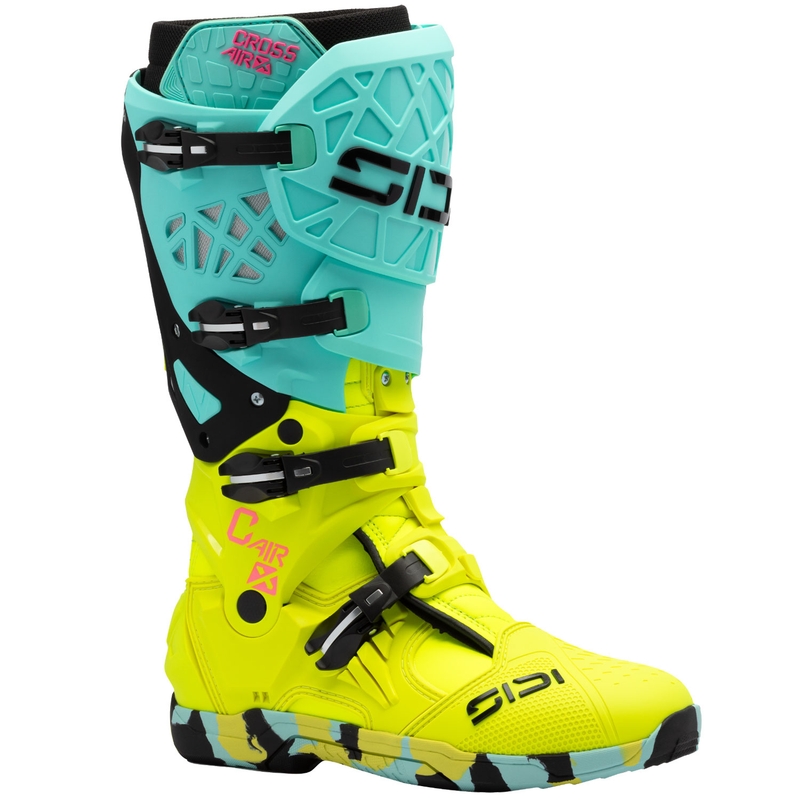 Bottes de moto SiDi Crossair X jaune menthe fluo