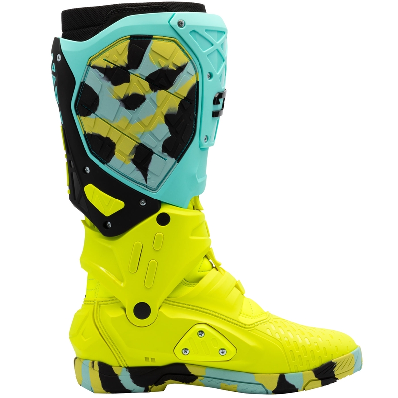 Bottes de moto SiDi Crossair X jaune menthe fluo