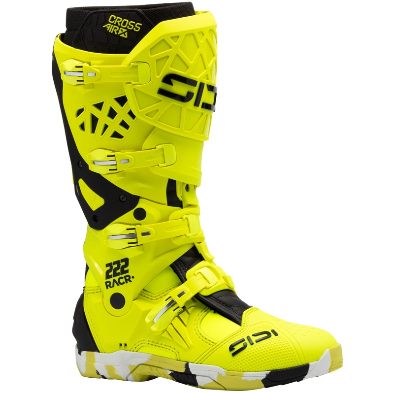 Bottes de moto SiDi Crossair X RACR001 noir-jaune fluo