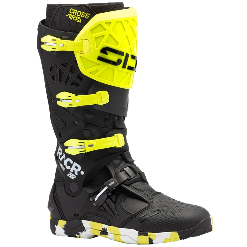 Bottes de moto SiDi Crossair X RACR002 jaune fluo-noir