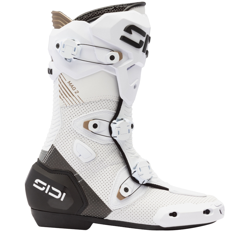Bottes de moto SiDi MAG 2 Air blanches et noires