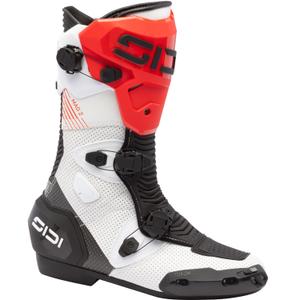 Bottes de moto SiDi MAG 2 Air blanches-noires-rouges