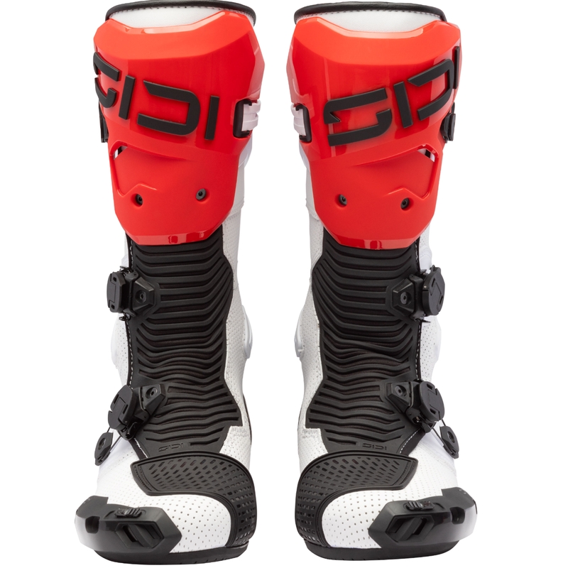 Bottes de moto SiDi MAG 2 Air blanches-noires-rouges