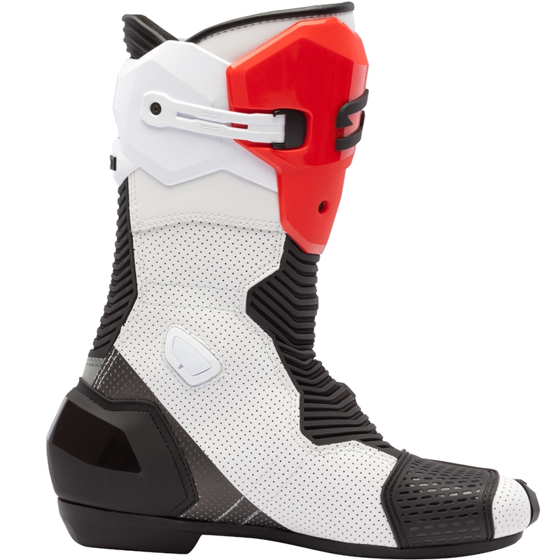 Bottes de moto SiDi MAG 2 Air blanches-noires-rouges