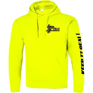 Sweat à capuche pour hommes Catch me if you can jaune fluo