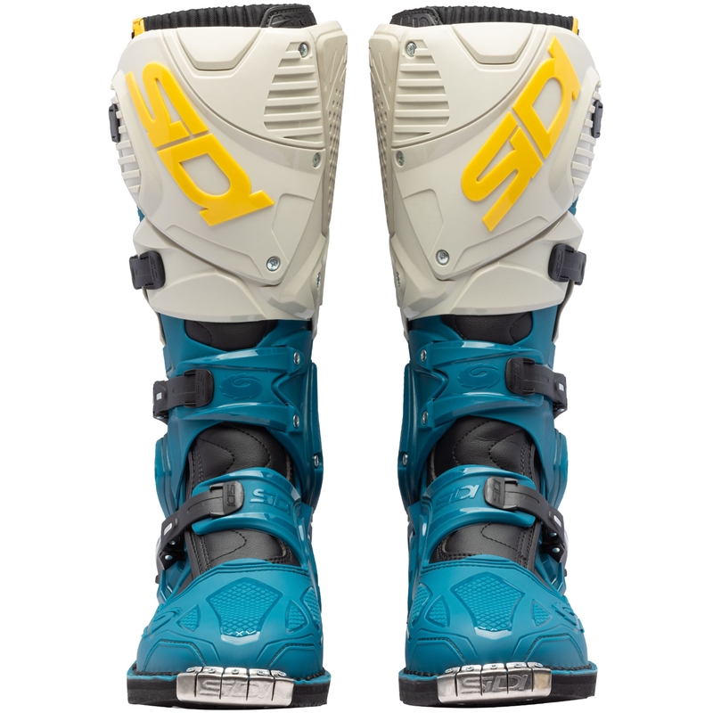 Bottes de moto SiDi Crossfire 3 beige-bleu