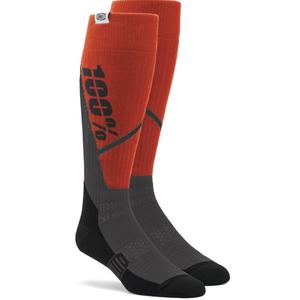Chaussettes 100% - USA Torque MX orange-gris