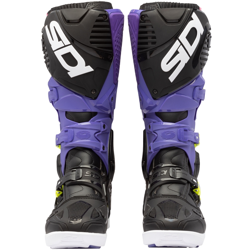 Bottes de moto SiDi Crossfire 3 SRS violet-noir-jaune fluo