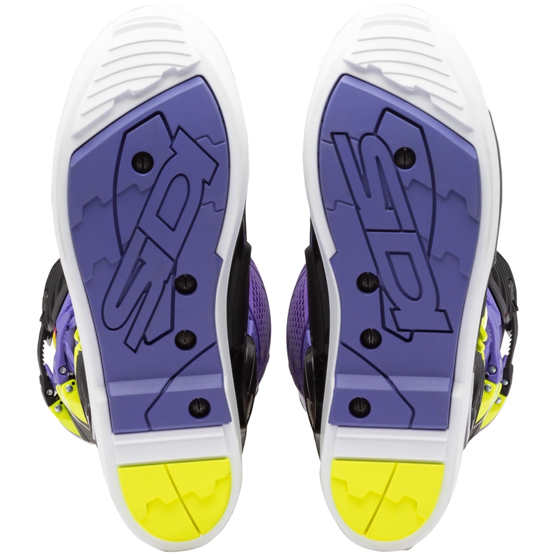 Bottes de moto SiDi Crossfire 3 SRS violet-noir-jaune fluo