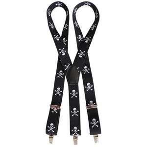 Bretelles avec motif de tête de mort