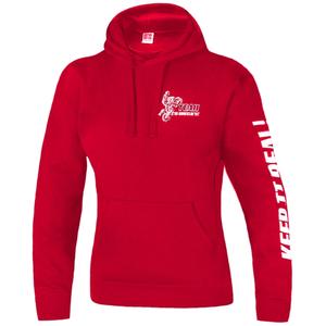 Sweat à capuche pour femmes Catch me if you can rouge soldes