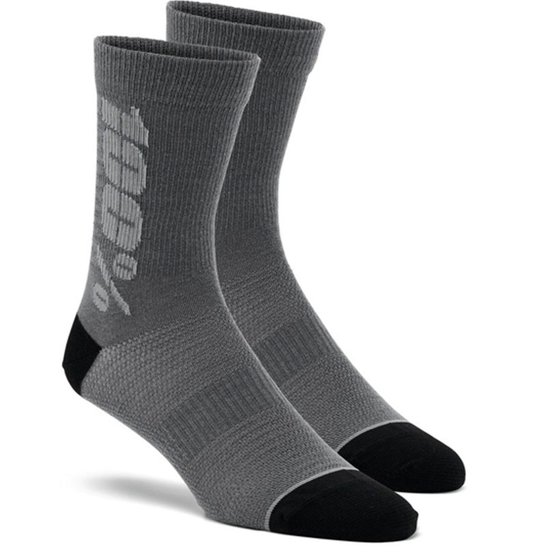 Chaussettes 100% - USA Rythym Merino Wool noir et gris