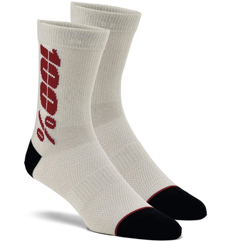 Chaussettes 100% - USA Rythym Merino Wool rouge argenté
