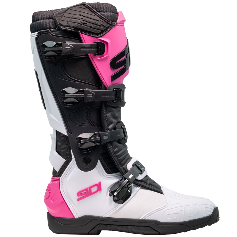 Bottes de moto SiDi X Power SC blanches-noires-roses