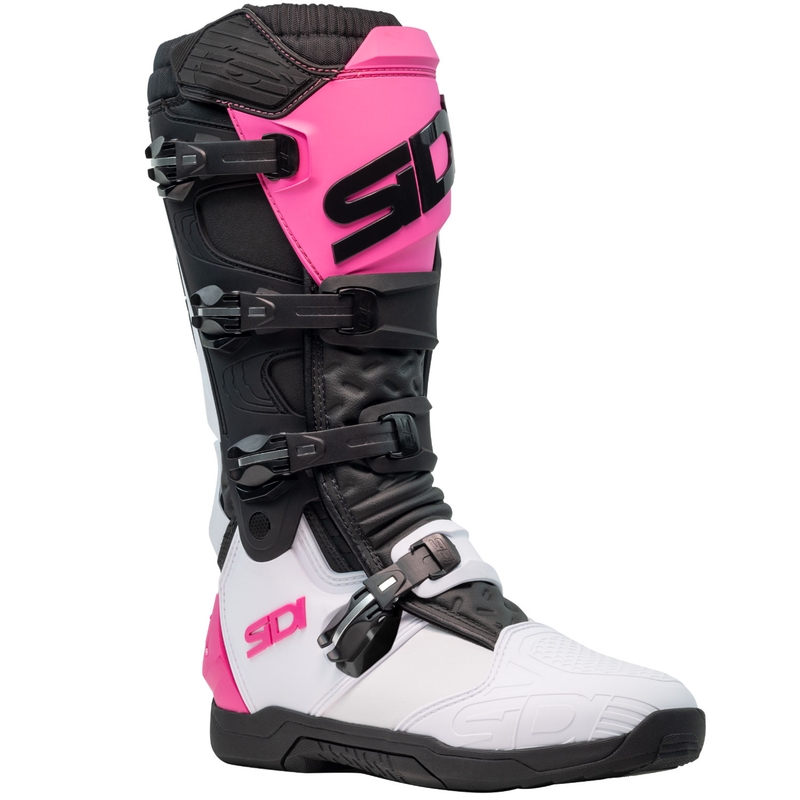 Bottes de moto SiDi X Power SC blanches-noires-roses