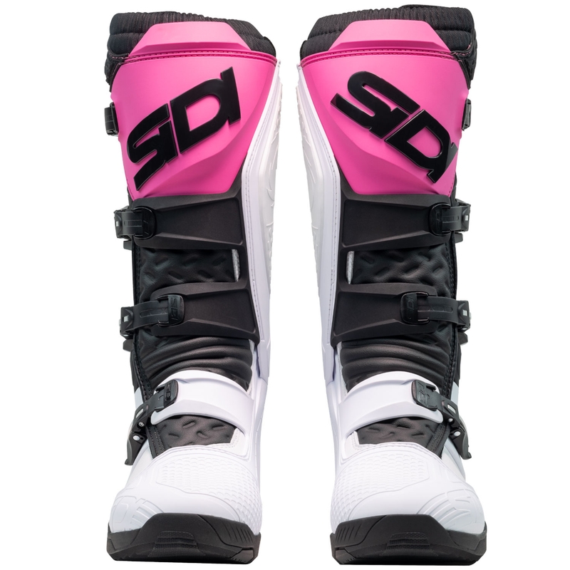Bottes de moto SiDi X Power SC blanches-noires-roses