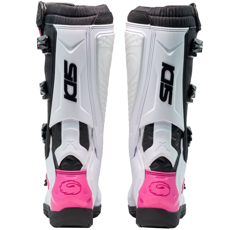 Bottes de moto SiDi X Power SC blanches-noires-roses