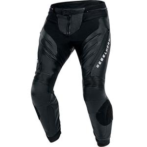 Pantalon de moto en cuir Rebelhorn Veloce noir et blanc
