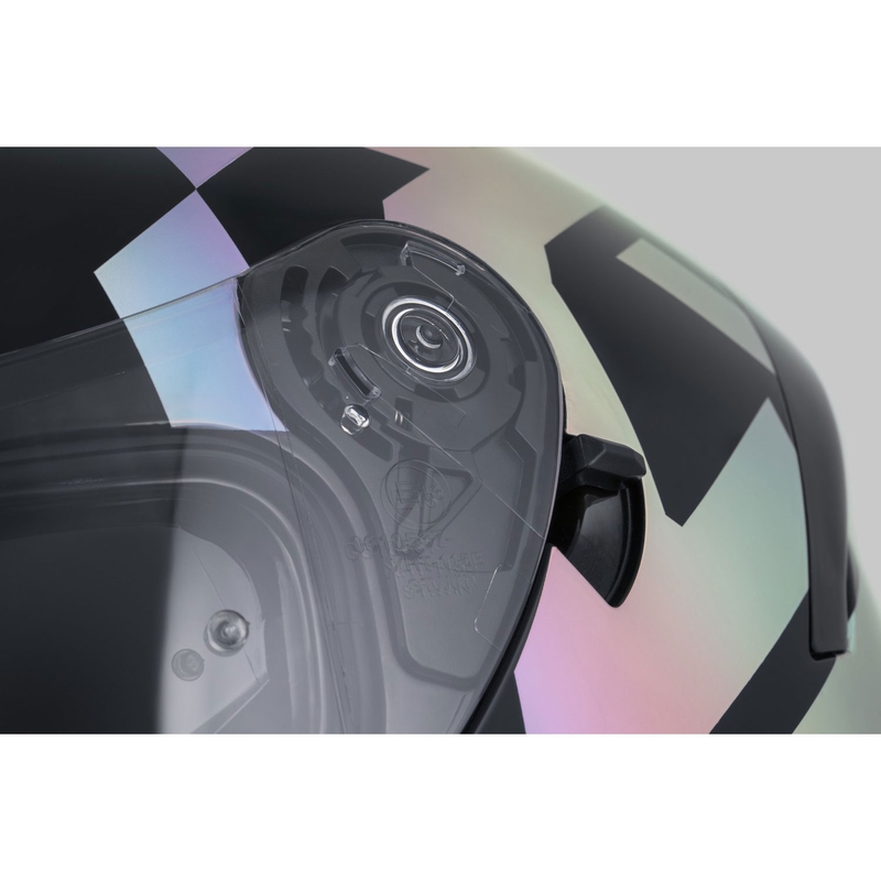 Casque intégral de moto Cassida Orbit Grind Absolut noir holographique