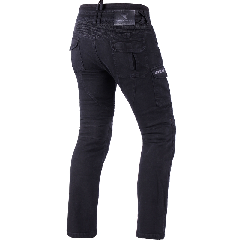 Jean de moto court Street Racer Cargo CE noir