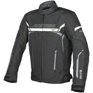 Veste de moto Ayrton Bullet II noir-blanc-gris