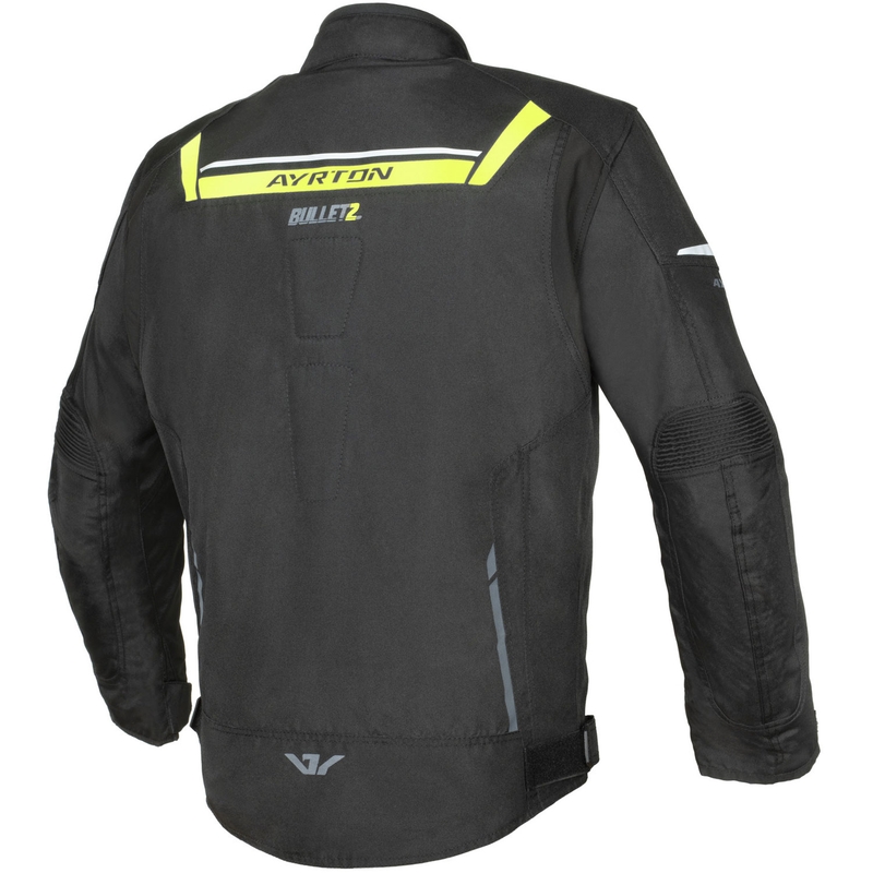 Blouson de moto Ayrton Bullet II noir-jaune fluo-gris