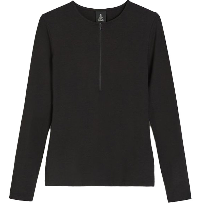 T-shirt zippé Dakar DKR pour femme, noir