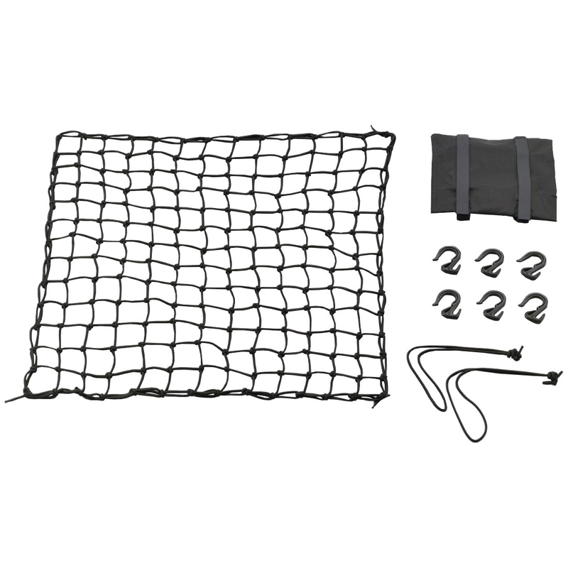 Filet à bagages flexible pour moto avec crochets en plastique Daytona 60 x 60 cm noir