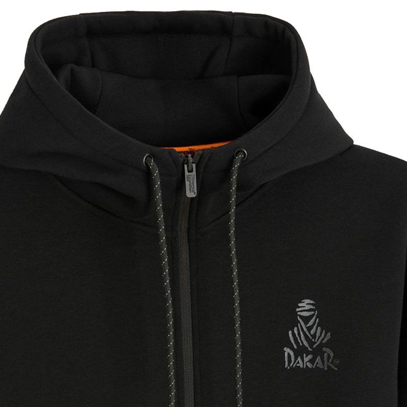 Sweat à capuche Dakar VIP zippé H25 noir