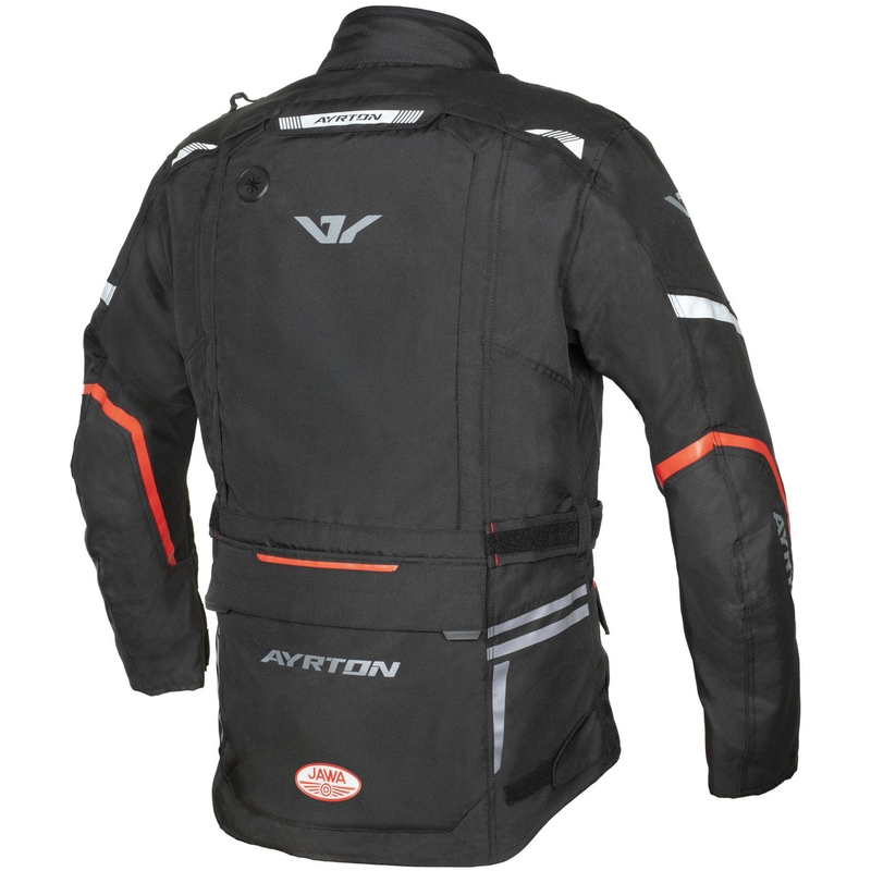 Blouson de moto Ayrton Trail Jawa noir et rouge