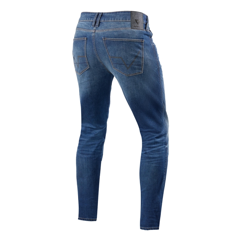 Jean moto court Revit Carlin SK bleu