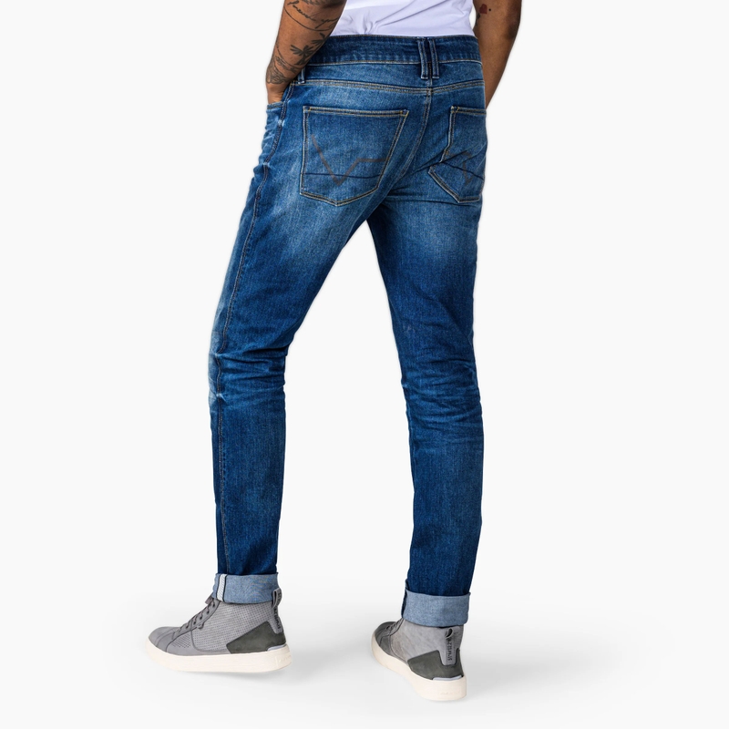 Jean moto court Revit Carlin SK bleu